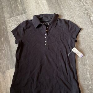 St john’s Bay  women’s Black Polo Shirt